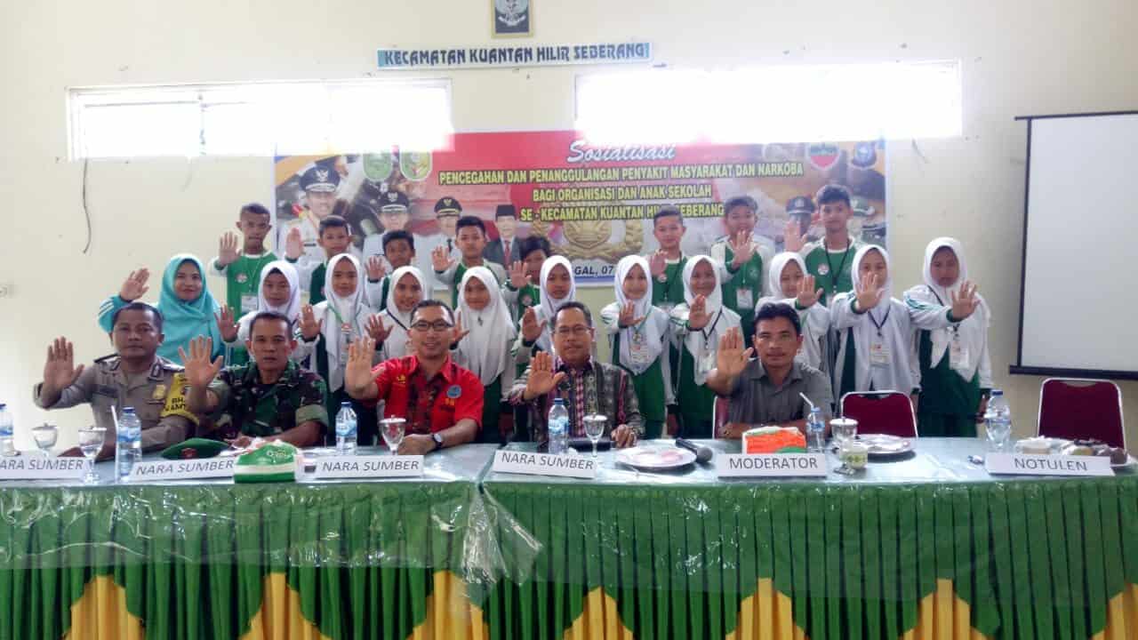 Sosialisasi Pencegahan & Penanggulangan Penyakit Masyarakat & Narkoba bagi Pelajar se-Kecamatan Kuantan Hilir Seberang (7/12/2019)