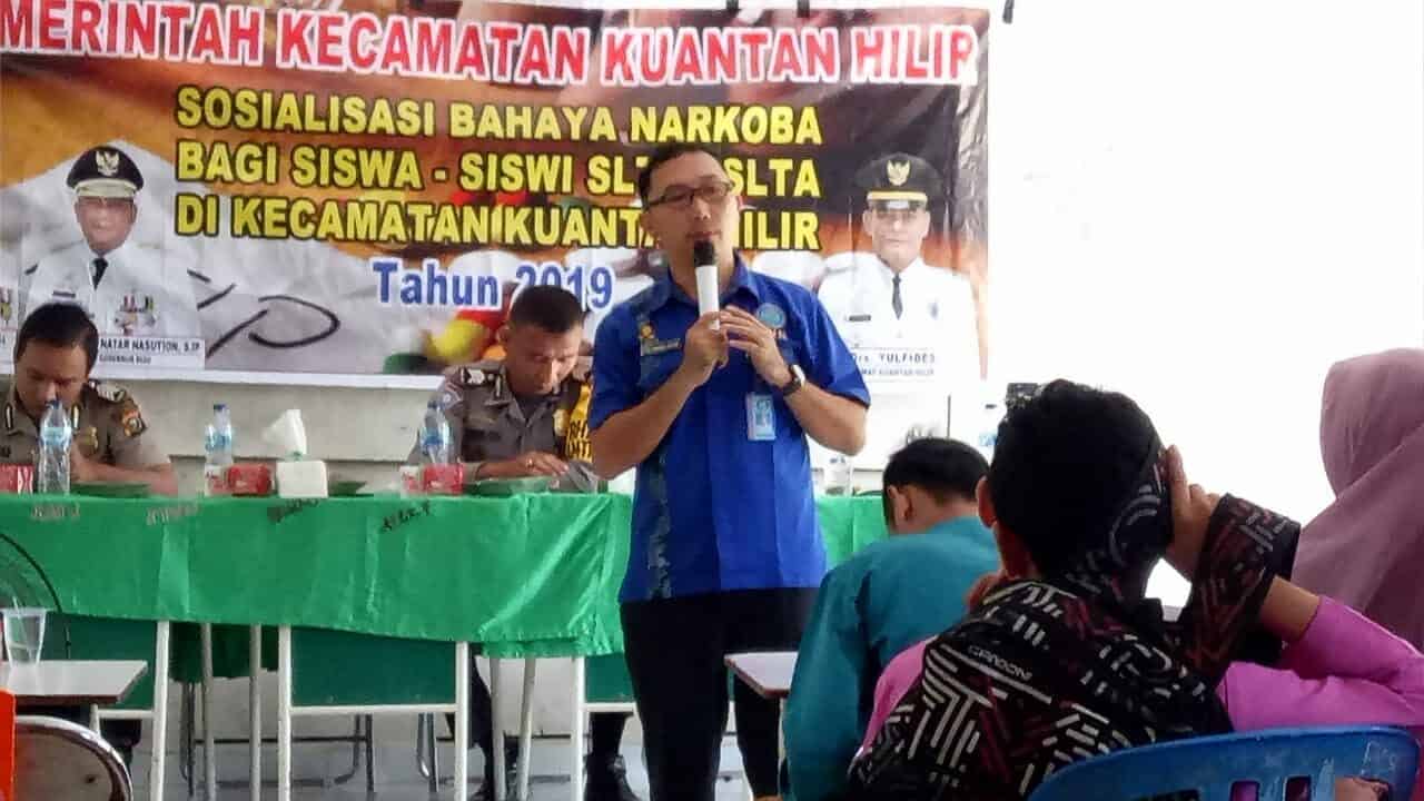 Sosialisasi Bahaya Narkoba bagi Siswa-Siswi SLTP/SLTA di Kecamatan Kuantan Hilir Tahun 2019 (13/12/2019)