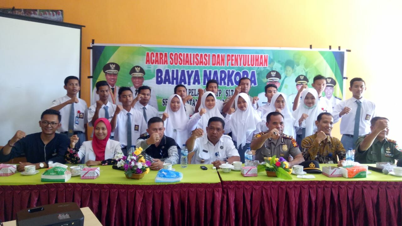 Sosialisasi dan Penyuluhan Bahaya Narkoba bagi Pelajar SLTP/SLTA se-Kecamatan Logas Tanah Darat (12/12/2019)